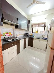 Kitchen Image of 2100 Sq.ft 3 BHK Independent House for rent in Mahalakshmi Nagar Indore for Rs. 28000