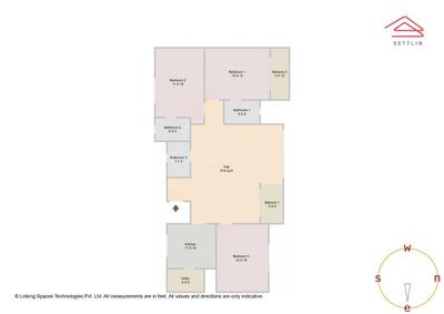 Image of 1994 Sq.ft 3 BHK Apartment / Flat for sale in Mahaveer Sitara by Mahaveer Group, JP Nagar, Bengaluru for Rs. 22500000