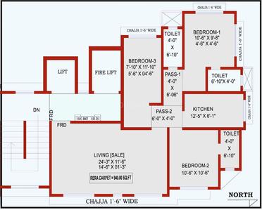 Image of 1100 Sq.ft 3 BHK Apartment / Flat for sale in Dadar West, Mumbai for Rs. 45000000