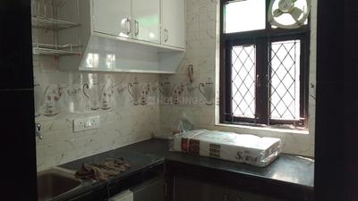 Kitchen Image of 450 Sq.ft 1 BHK Builder Floor for rent in Kalkaji New Delhi for Rs. 19000