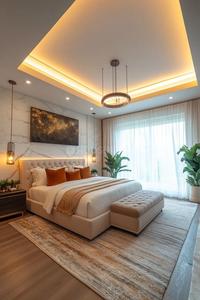 Bedroom Image of 3200 Sq.ft 3 BHK Apartment / Flat for rent in Man Developments Royal Premium, Vijay Nagar Indore for Rs. 30000