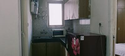 Kitchen Image of 450 Sq.ft 1 BHK Apartment / Flat for rent in Noida Extension Greater Noida for Rs. 17999