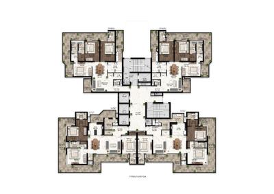 Floor Plan Image of 1930 Sq.ft 3 BHK Apartment / Flat for sale in Sector 78 Mohali for Rs. 26675000