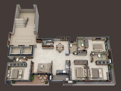 Image of 2051 Sq.ft 3 BHK Apartment / Flat for sale in Althan, Surat for Rs. 10300000