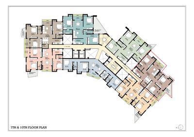 Floor Plan Image of 1272 Sq.ft 3 BHK Apartment / Flat for sale in Purba Barisha Kolkata for Rs. 11100000