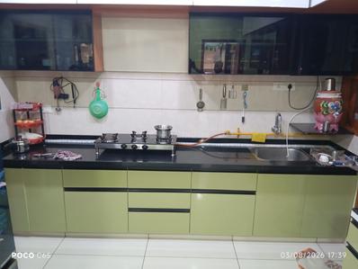 Kitchen Image of 1854 Sq.ft 3 BHK Apartment / Flat for sale in Samved Green Valley, Sargasan Gandhinagar for Rs. 12000000