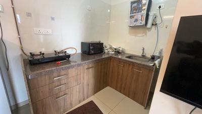 Kitchen Image of 420 Sq.ft 1 BHK Apartment / Flat for rent in Duville Riverdale Suites, Kharadi Pune for Rs. 35000