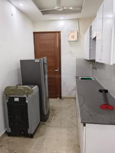 Kitchen Image of 1500 Sq.ft 1 BHK Builder Floor for rent in Chittaranjan Park New Delhi for Rs. 26000
