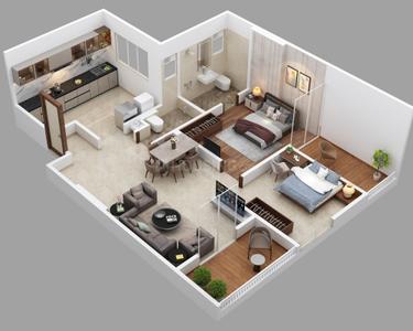 Image of 1400 Sq.ft 3 BHK Apartment / Flat for sale in Choice Goodwill Elements, Lohegaon, Pune for Rs. 8000000