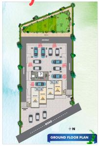 Floor Plan Image of 1042 Sq.ft 2 BHK Apartment / Flat for sale in Makhmalabad Nashik for Rs. 4199000