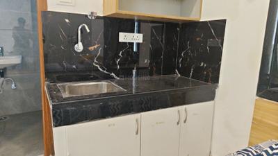 Kitchen Image of 450 Sq.ft 1 RK Apartment / Flat for rent in Gachibowli Hyderabad for Rs. 23000