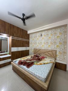 Bedroom Image of 1200 Sq.ft 2 BHK Builder Floor for rent in Mahalakshmi Nagar Indore for Rs. 32000