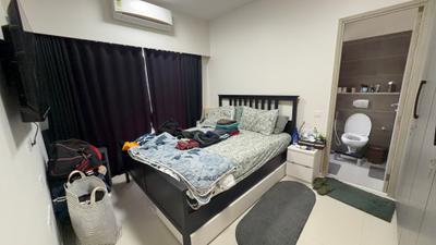 Bedroom Image of 1100 Sq.ft 2 BHK Apartment / Flat for rent in Rustomjee Erika, Bandra East Mumbai for Rs. 125000