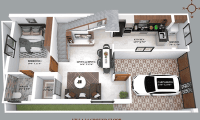 Image of 2300 Sq.ft 4 BHK Villa for sale in Ambattur Industrial Estate, Chennai for Rs. 21500000