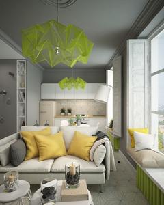 Hall Image of 700 Sq.ft 1 BHK Apartment / Flat for rent in Gaurs Heights, Vaishali Ghaziabad for Rs. 25000