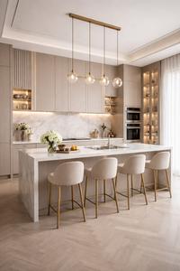 Kitchen Image of 2200 Sq.ft 3 BHK Builder Floor for rent in Emaar The Views, Sector 105 Mohali for Rs. 18000