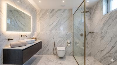 Bathroom Image of 1000 Sq.ft 2 BHK Apartment / Flat for sale in Kamdhenu Grandeur, Sanpada Navi Mumbai for Rs. 26000000