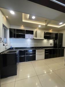 Kitchen Image of 1500 Sq.ft 3 BHK Apartment / Flat for rent in Ladani Garden City B Lotus, Hari Nagar Rajkot for Rs. 55000