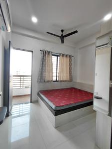 Bedroom Image of 550 Sq.ft 1 BHK Builder Floor for rent in Mahalakshmi Nagar Indore for Rs. 20000