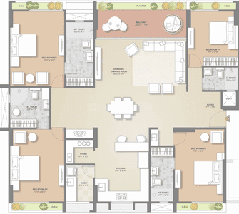 Image of 3015 Sq.ft 3 BHK Apartment / Flat for sale in Kudasan, Gandhinagar for Rs. 15100000