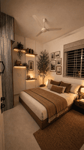 Bedroom Image of 1500 Sq.ft 3 BHK Apartment / Flat for rent in Lotus Petals by Lotus Developers, Gottigere Bengaluru for Rs. 30000