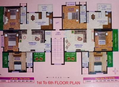 Image of 1550 Sq.ft 3 BHK Apartment / Flat for sale in Besa, Nagpur for Rs. 7500000
