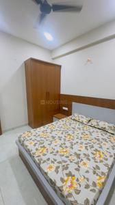 Bedroom Image of 500 Sq.ft 1 BHK Builder Floor for rent in Mahalakshmi Nagar Indore for Rs. 21000