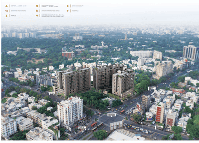 Image of 1950 Sq.ft 3 BHK Apartment / Flat for sale in Shivalik Sharda Harmony, University Area, Ahmedabad for Rs. 16100000