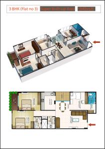 Image of 1365 Sq.ft 3 BHK Apartment / Flat for sale in AMG Orion Pride, Bhawrasla, Indore for Rs. 6300000