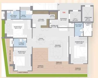 Image of 2594 Sq.ft 3 BHK Apartment / Flat for sale in Anantara Alora, Science City, Ahmedabad for Rs. 18500000