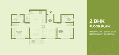 Image of 1092 Sq.ft 2 BHK Apartment / Flat for sale in Godrej Ananda, Bengaluru Hardware Park, Bengaluru for Rs. 12000000