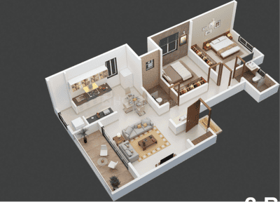 Image of 1135 Sq.ft 2 BHK Apartment / Flat for sale in Sai Shriya Ankur, Pashan, Pune for Rs. 8500000