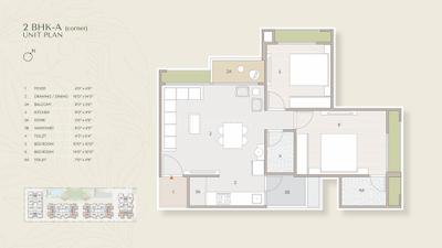 Image of 1332 Sq.ft 2 BHK Apartment / Flat for sale in Rajshree Green Park, New Ranip, Ahmedabad for Rs. 6200000
