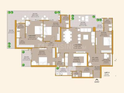 Image of 1855 Sq.ft 3 BHK Apartment / Flat for sale in SKA Divine, Wave City, Ghaziabad for Rs. 16800000