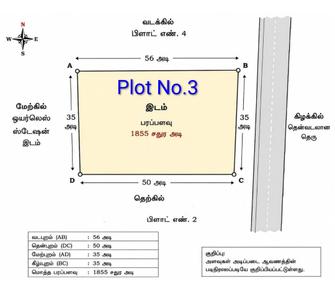Image of 1855 Sq.ft Residential Plot / Land for sale in KK Nagar, Tiruchirappalli for Rs. 9089000