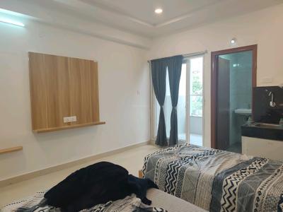 Bedroom Image of 450 Sq.ft 1 RK Apartment / Flat for rent in Gachibowli Hyderabad for Rs. 23000