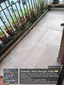 Balcony Image of 1300 Sq.ft 3 BHK Apartment / Flat for rent in Srijan Green Field City Classic Premium, Maheshtala Kolkata for Rs. 22000