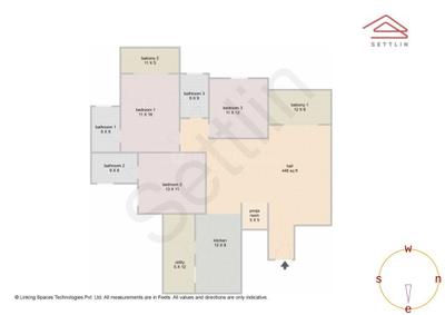 Image of 1850 Sq.ft 3 BHK Apartment / Flat for sale in SNN Raj Serenity Phase 2 by SNN Builders, Begur, Bengaluru for Rs. 24800000