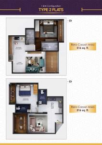 Image of 720 Sq.ft 1 BHK Apartment / Flat for sale in Milind Nagar, Nashik for Rs. 2975000
