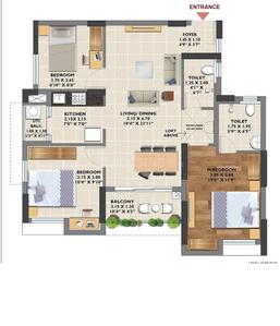 Image of 873 Sq.ft 3 BHK Apartment / Flat for sale in Retreat at Godrej Prakriti, Sodepur, Kolkata for Rs. 9000000