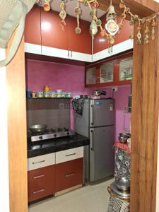 Kitchen Image of 850 Sq.ft 1 BHK Apartment / Flat for rent in Applewoods Satyesh Residency, Shela Ahmedabad for Rs. 18000