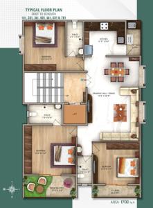 Image of 1400 Sq.ft 3 BHK Apartment / Flat for sale in Vivekanand Nagar, Nagpur for Rs. 14000000