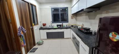 Kitchen Image of 1917 Sq.ft 3 BHK Apartment / Flat for sale in Unity Domain Heights, Shyamal Ahmedabad for Rs. 16000000
