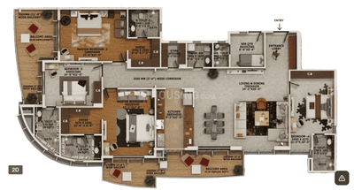 Image of 2890 Sq.ft 4 BHK Apartment / Flat for sale in Rishita Mulberry Heights Phase 4, Sushant Golf City, Lucknow for Rs. 32657580