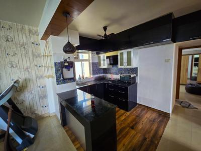 Kitchen Image of 1400 Sq.ft 3 BHK Apartment / Flat for rent in Sunland Residency, Rajarhat Kolkata for Rs. 42000