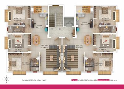 Image of 1500 Sq.ft 3 BHK Apartment / Flat for sale in Ram Nagar, Nagpur for Rs. 12500000
