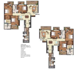 Image of 2450 Sq.ft 3 BHK Apartment / Flat for sale in Prateek Edifice, Sector 107, Noida for Rs. 60000000