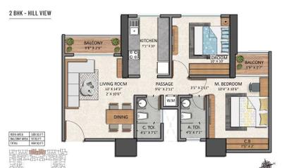 Image of 1200 Sq.ft 3 BHK Apartment / Flat for sale in Ashar Pulse, Thane West, Thane for Rs. 18000000