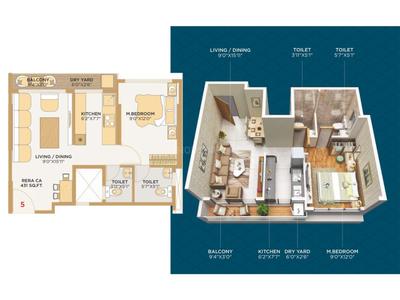 Image of 630 Sq.ft 1 BHK Apartment / Flat for sale in Shreeji Mansion, Ghatkopar East, Mumbai for Rs. 10500000
