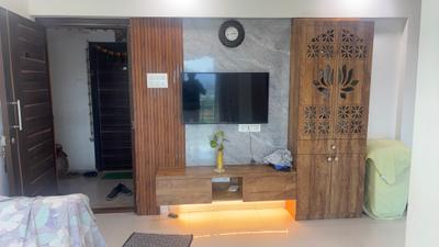 Living Room Image of 675 Sq.ft 1 BHK Apartment / Flat for rent in Om Paraiso, Mothi Desai Gaon Thane for Rs. 22000